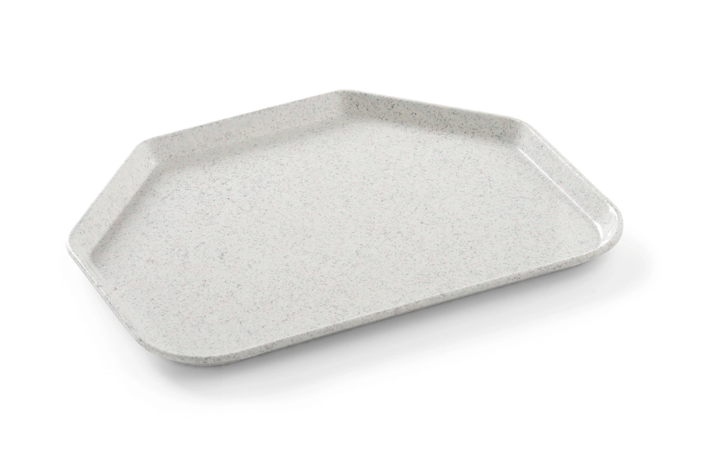 Product photo Trapezoidal Fiberglass Serving Tray – Granite